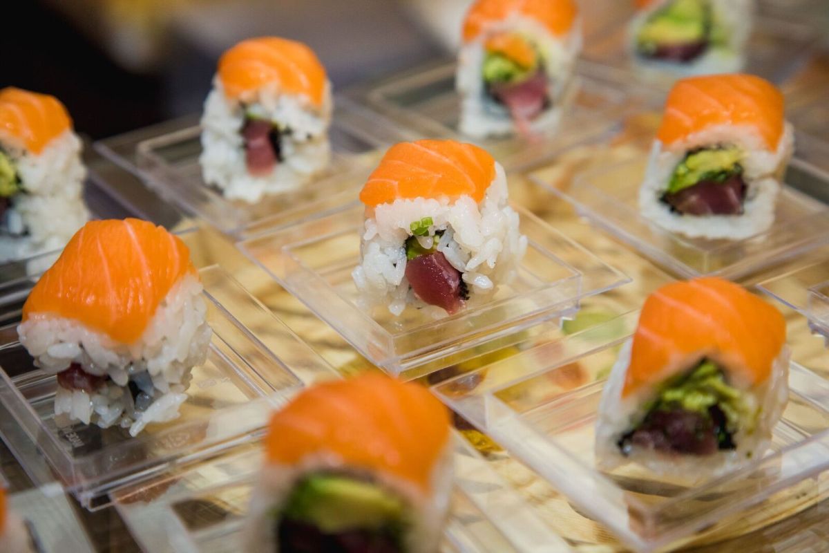 Tuna avocado roll with fresh salmon by 26 Sushi & Tapas