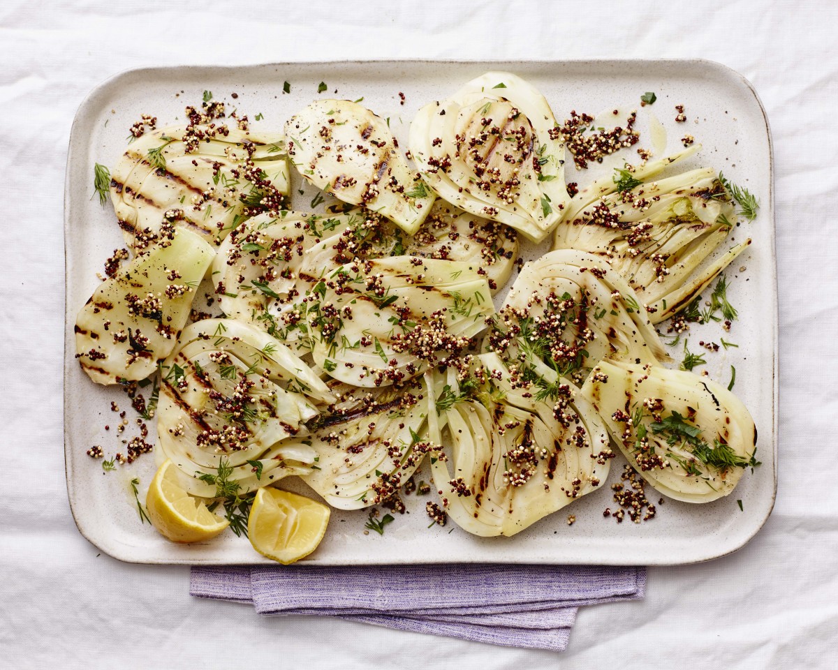 grilled fennel and quinoa