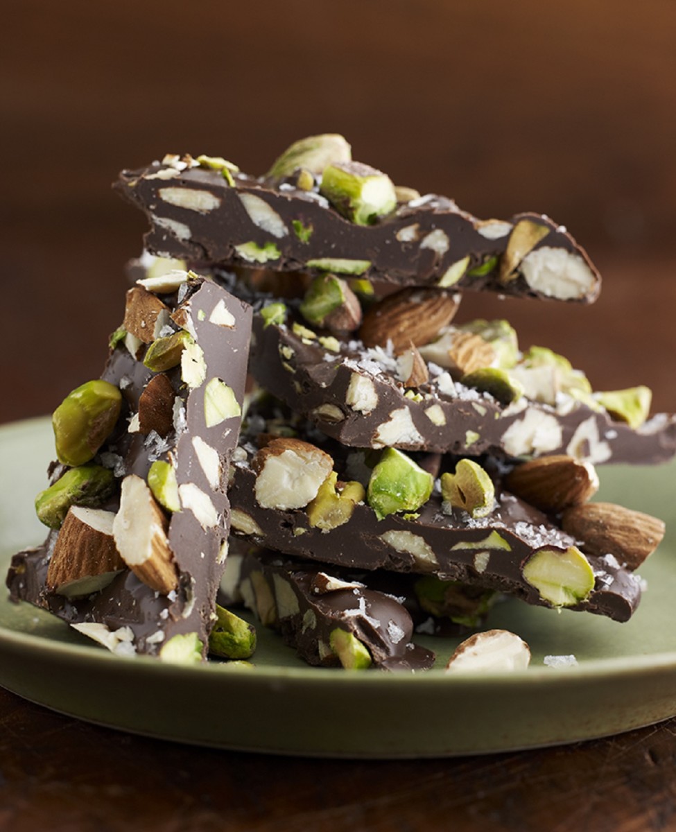 Salted Almond and Pistachio Bark