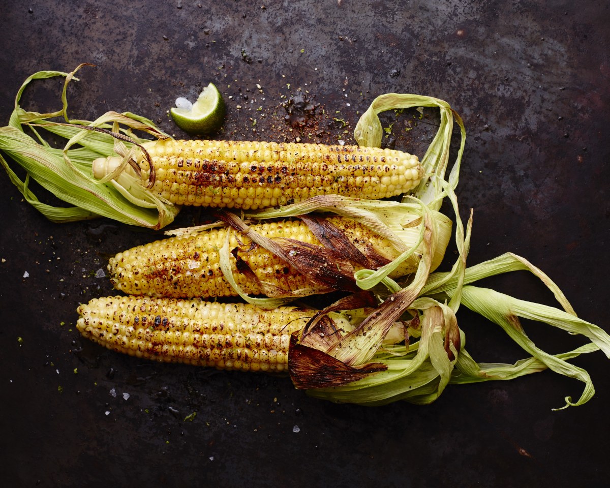 corn on the cob with chili lime oil