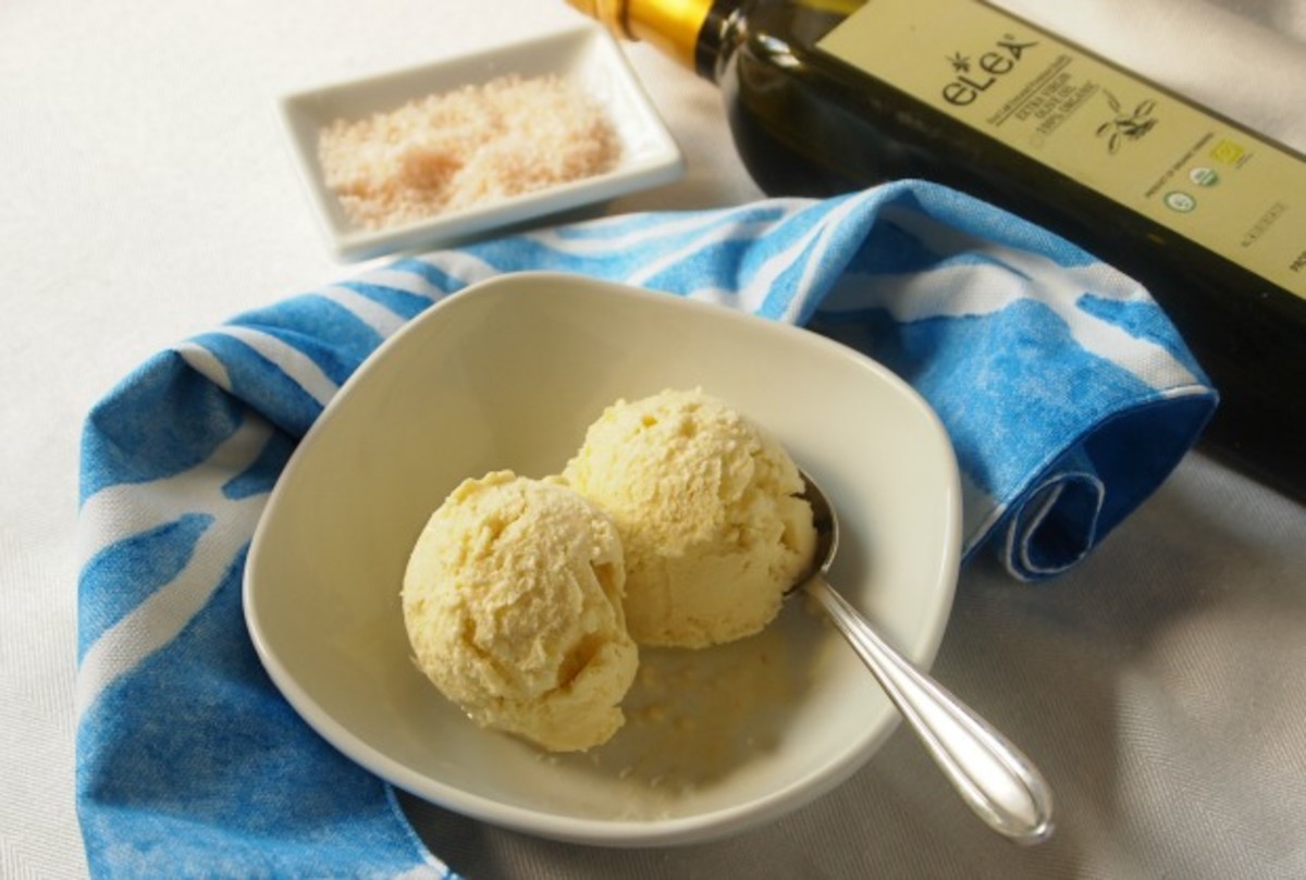 Olive Oil Ice Cream with Fleur de Sel