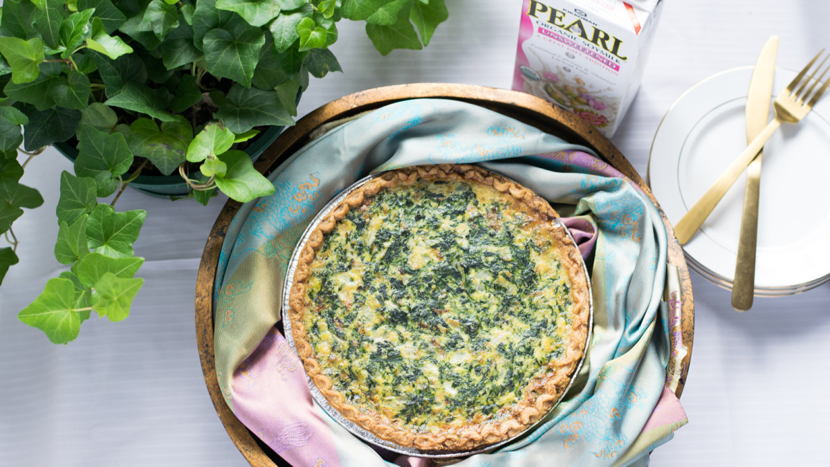 Spinach Caramelized Onion Quiche Jamie Geller