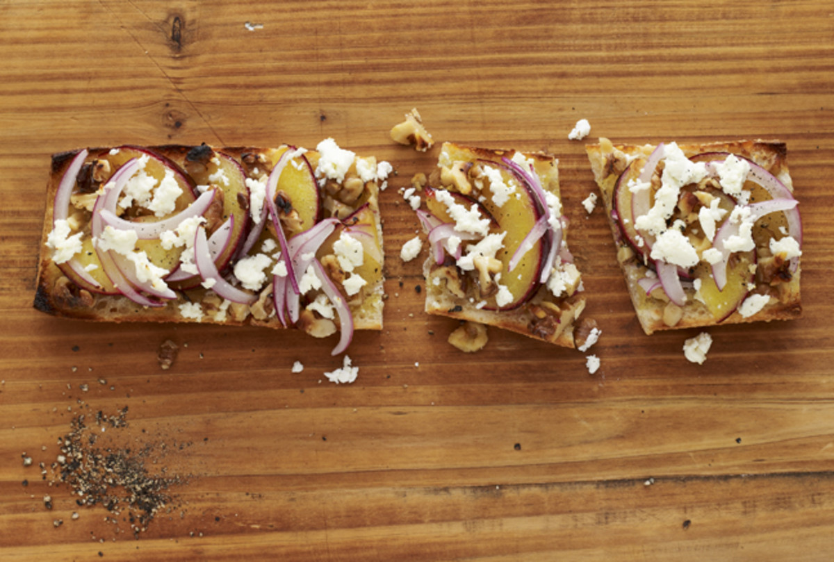 Plum and Goat Cheese Flatbread