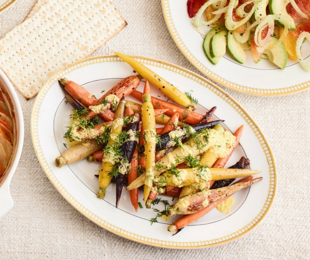 roasted carrots with dill gribeche