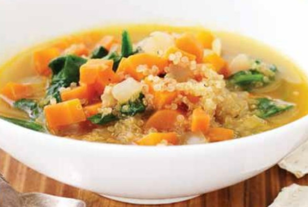 Carrot, Quinoa & Spinach Soup