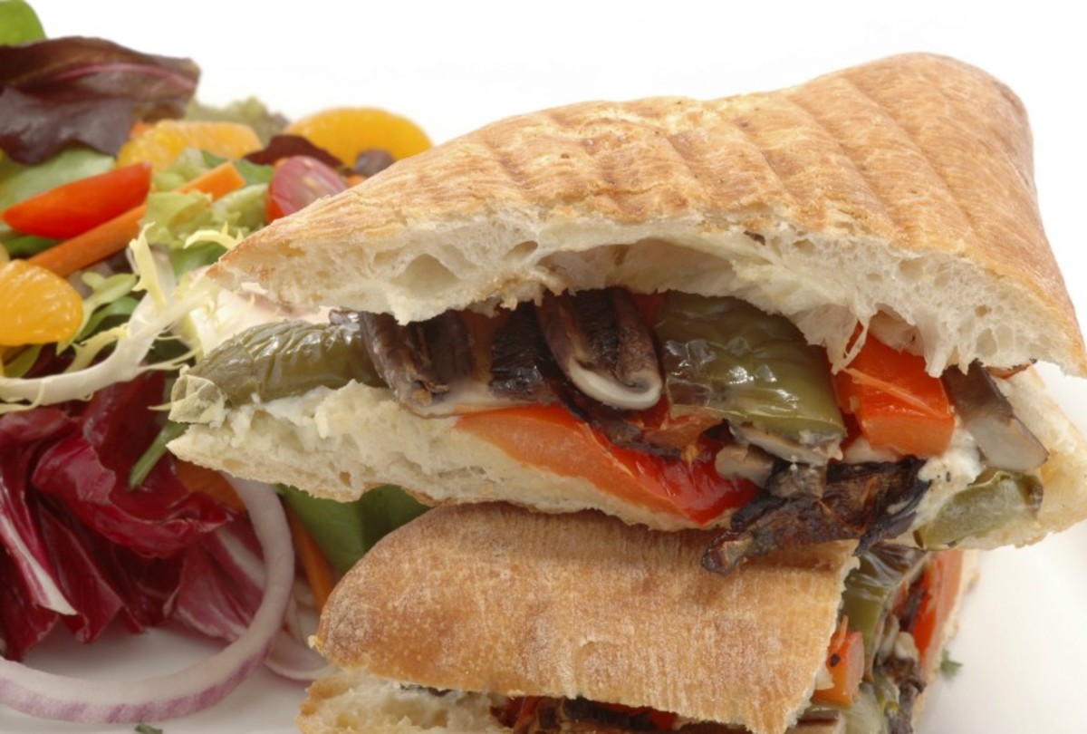 Grilled Vegetable with Pesto Sandwich