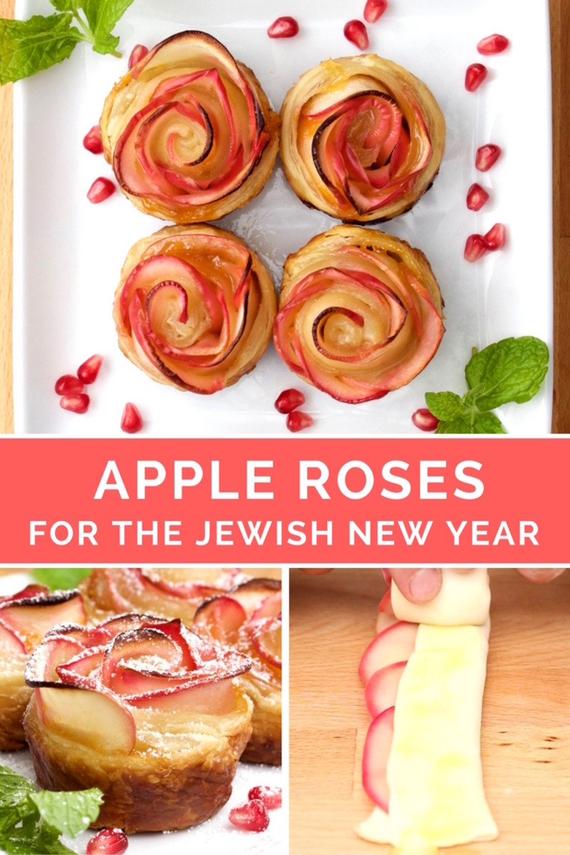 baked apple roses recipe rosh hashanah