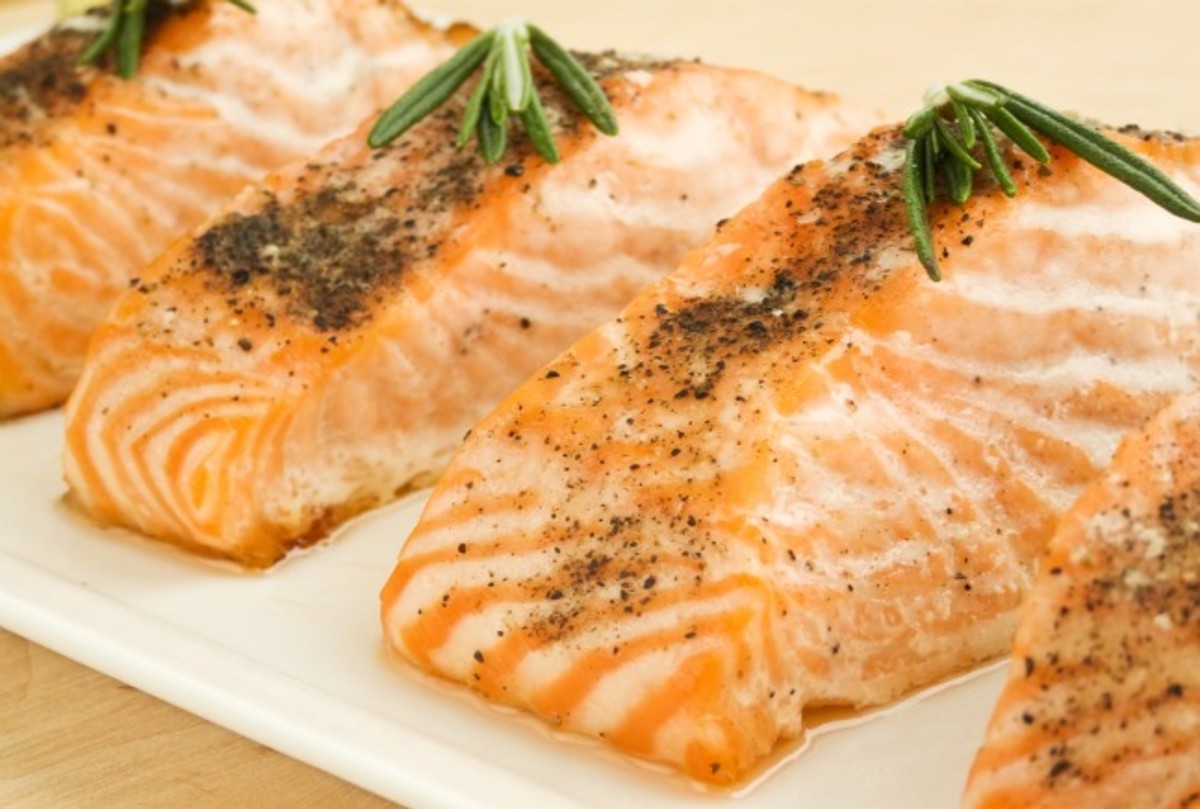 baked salmon with herbs