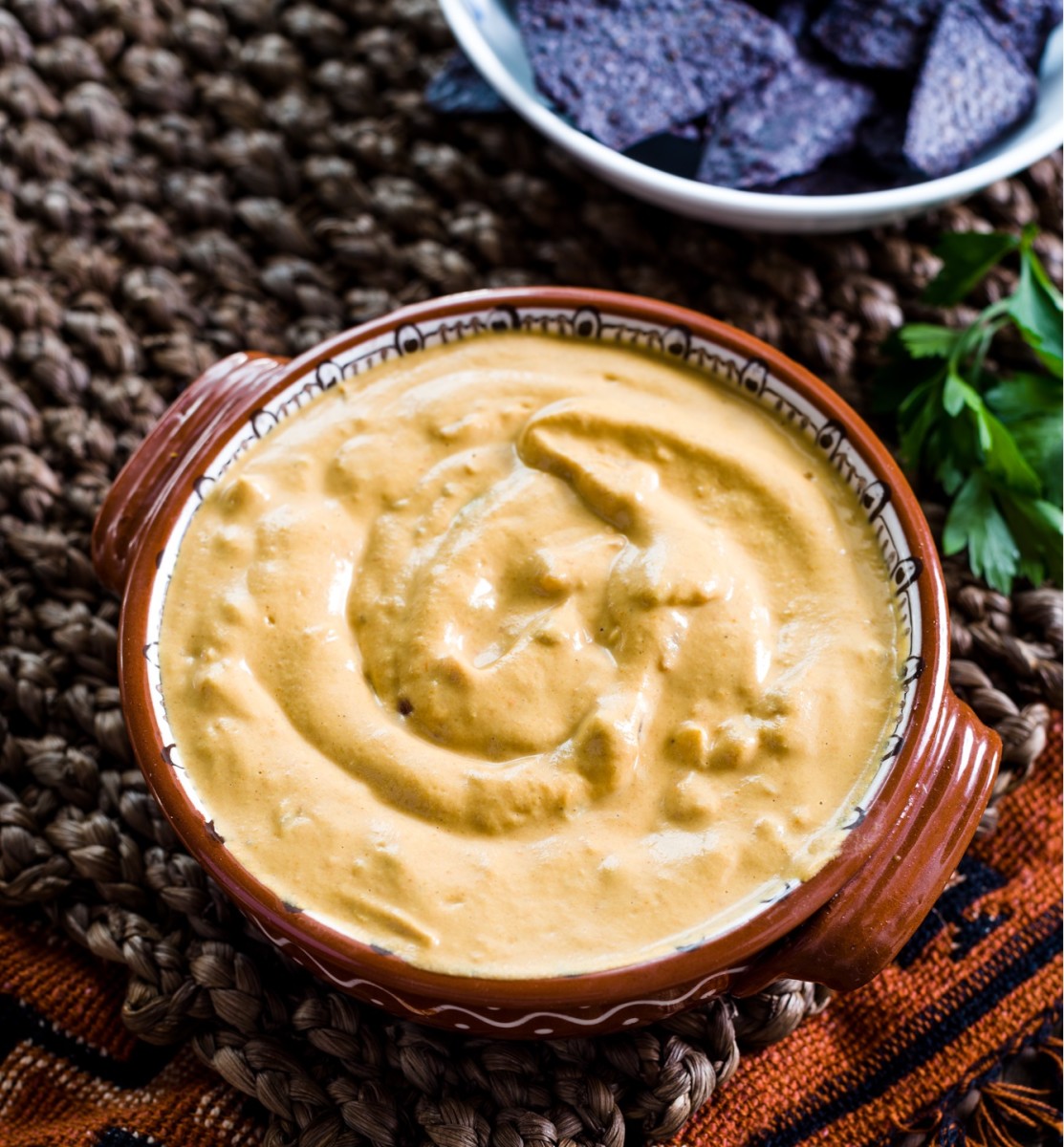 Vegan Queso (Cheese) with Salsa