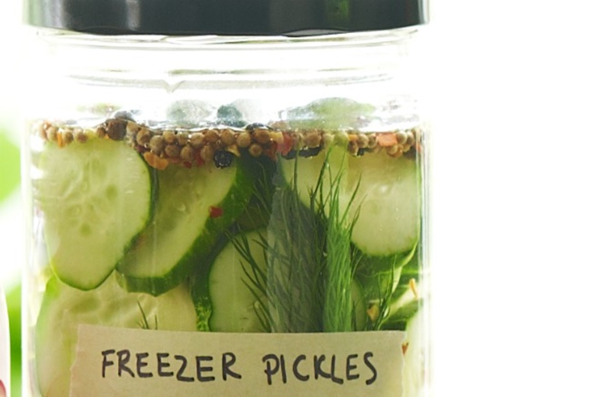 22- Sweet Freezer Pickles with Dill