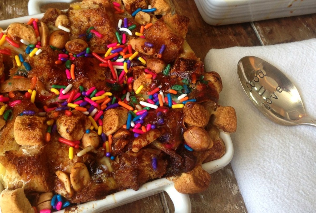 over stuffed bread pudding