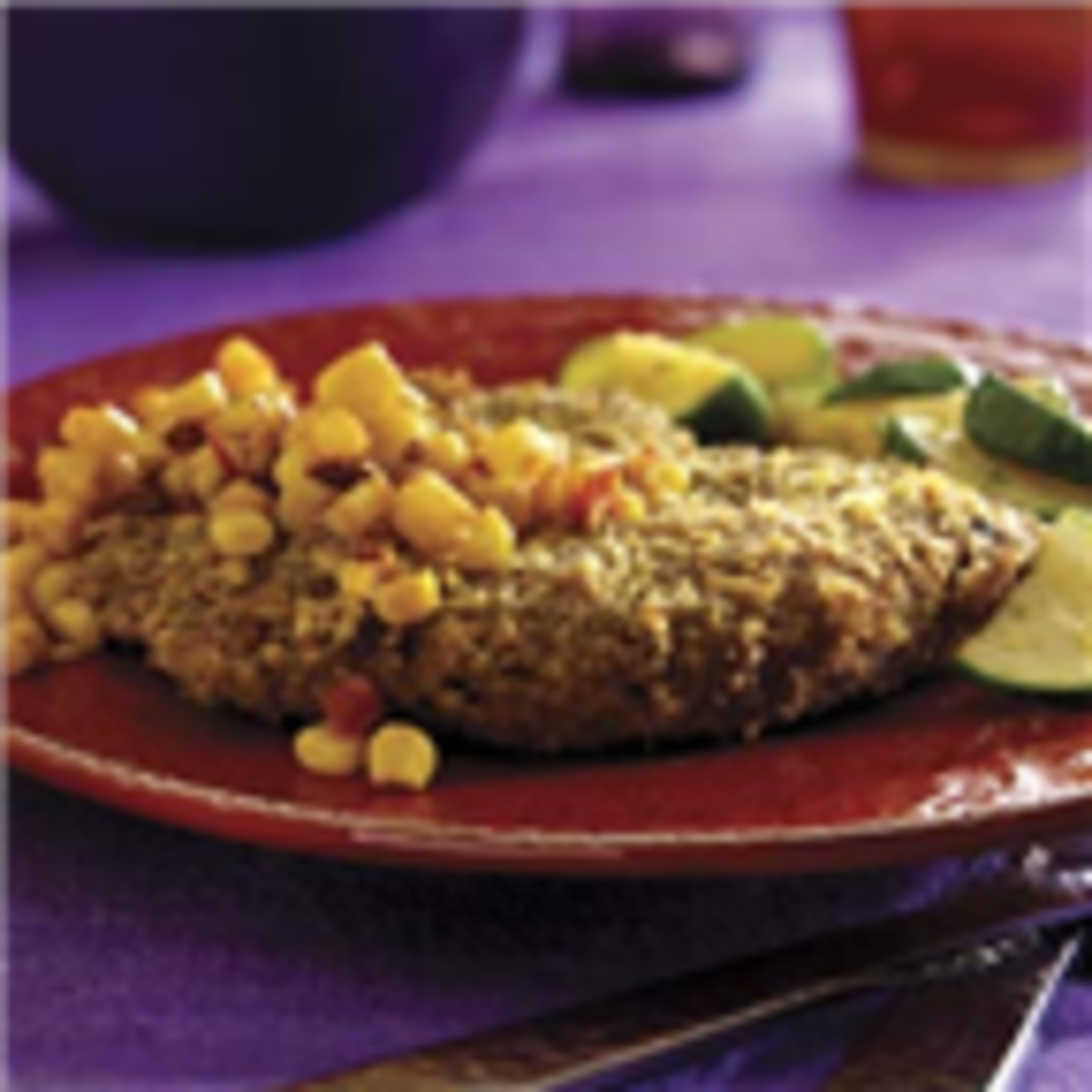 Mexican-Style Milanesa with Smoky Corn Relish