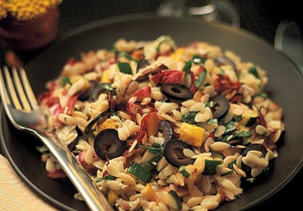 Grilled Orzo Salad