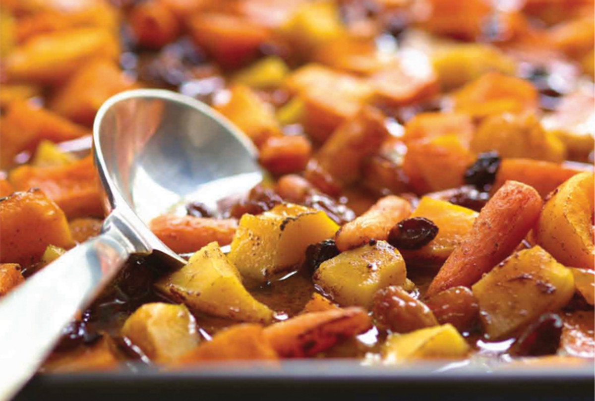 Roasted Sweet Vegetables in a Spicy Cinnamon Cider