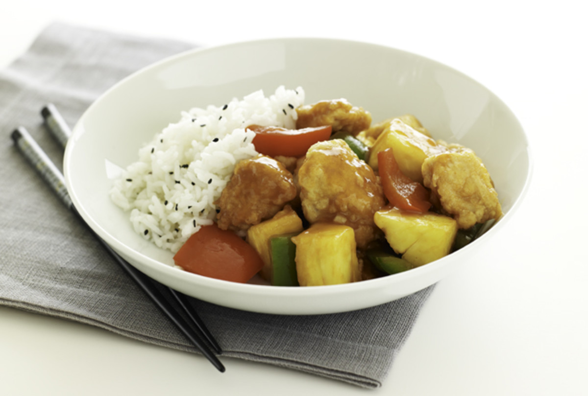Sweet and Sour Chicken with Sesame Rice
