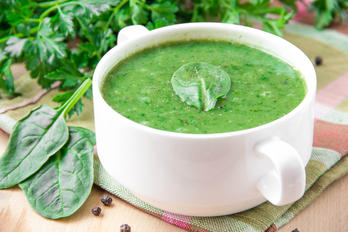spinach or greens soup