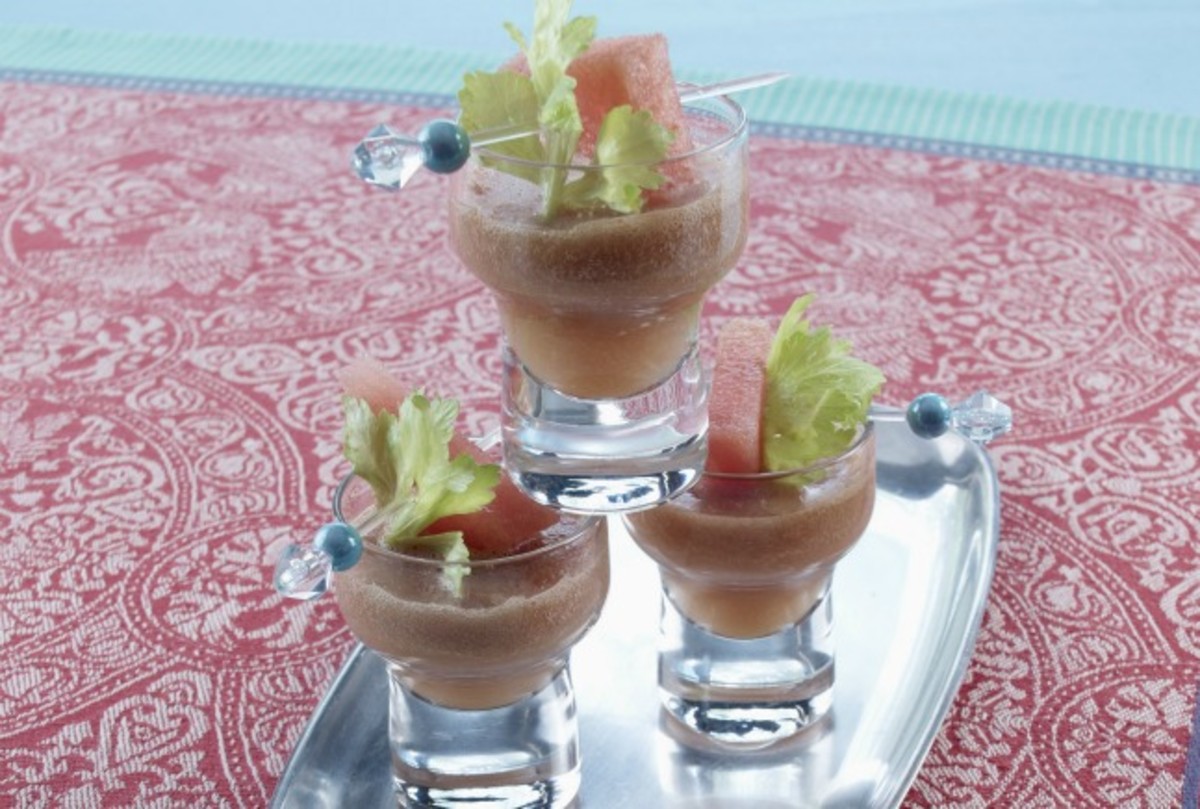 Watermelon Ginger Celery Shooters