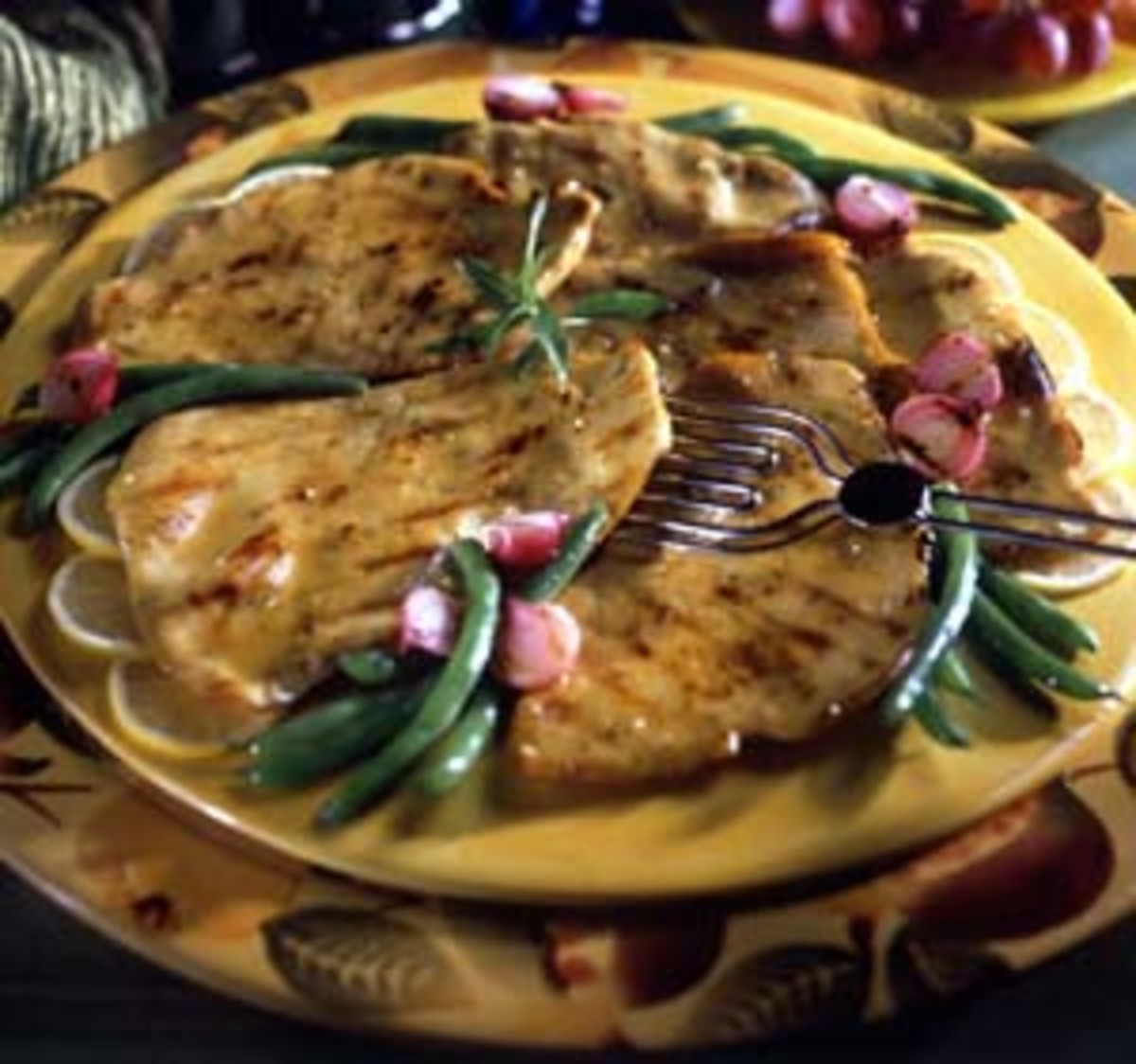 Grilled Turkey Scaloppini with Dijon Sauce