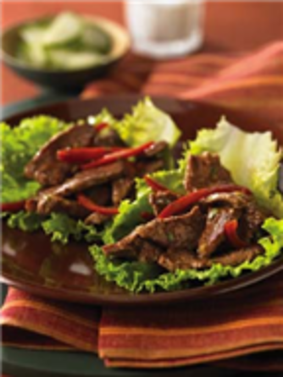 Thai Beef Wok ‘N Roll-Ups