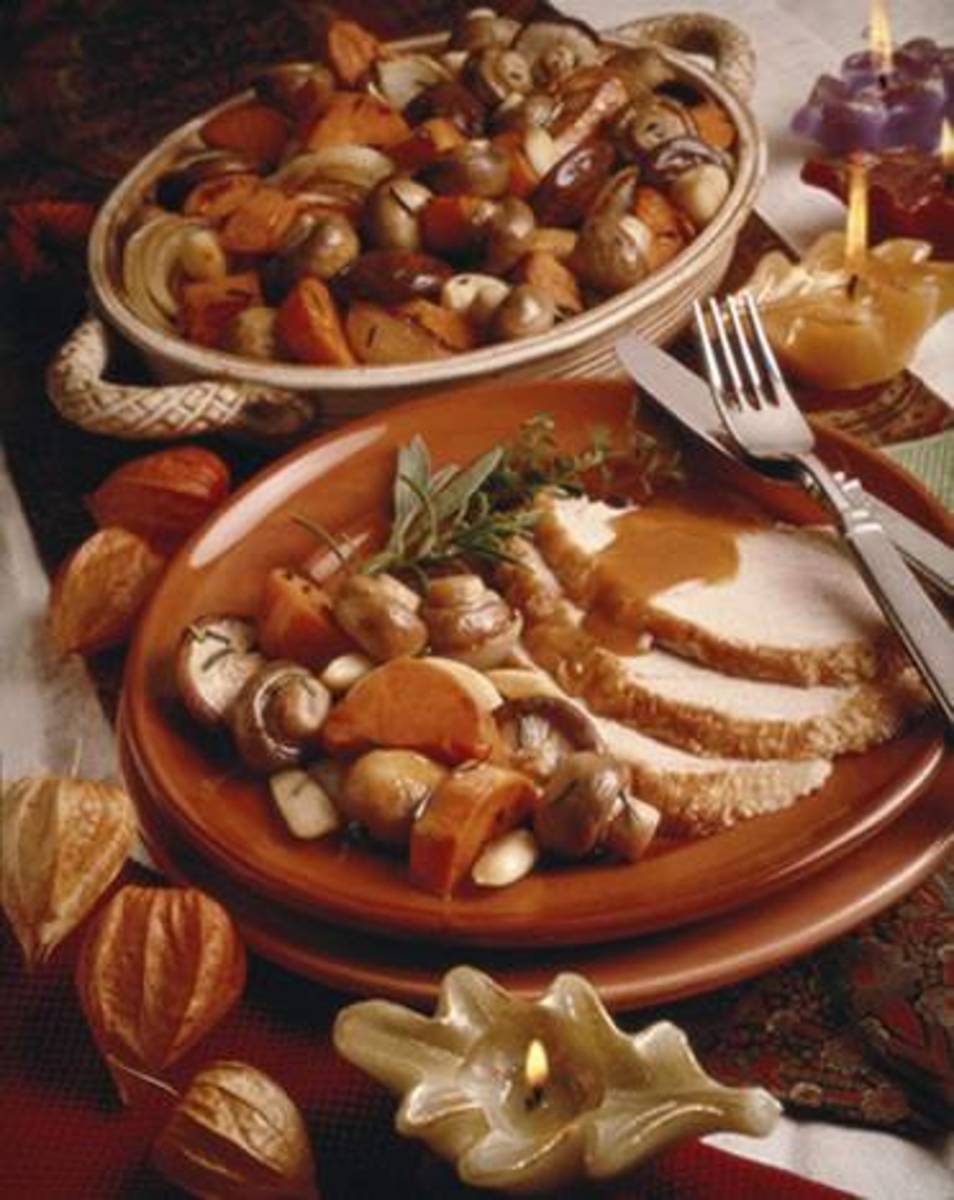 Roasted Mushrooms with Winter Vegetables