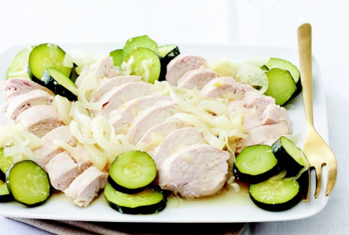 White Wine Poached Chicken with Dill