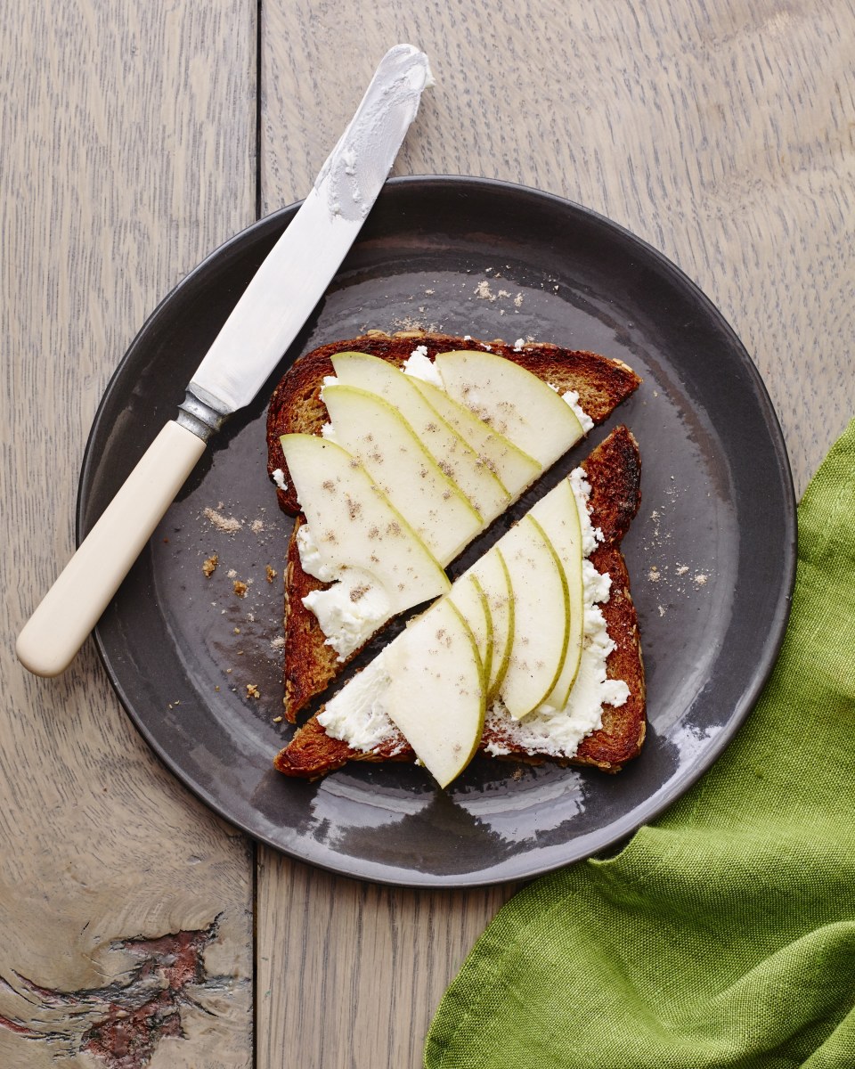 Pear and Goat cheese Breakfast Toast