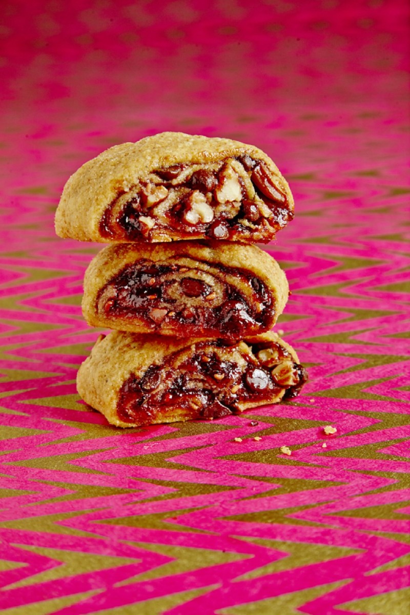 Pecan, Chocolate, and Raspberry Rugelach  with Whole-Grain Pastry