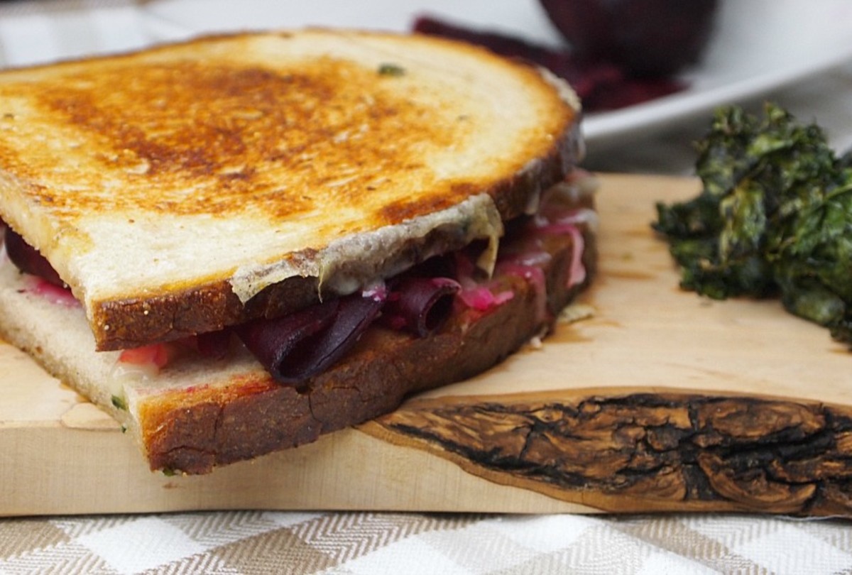 vegetarian low fat reuben sandwich