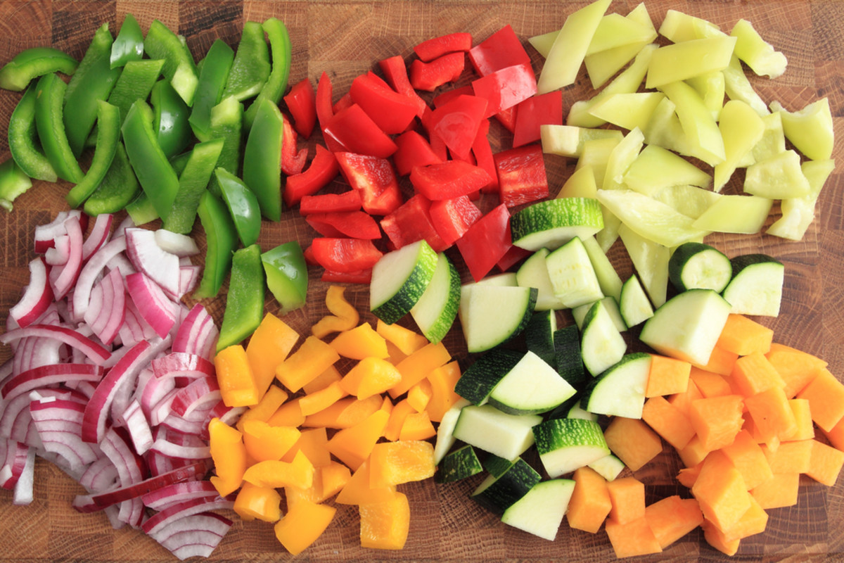 cut up veggies