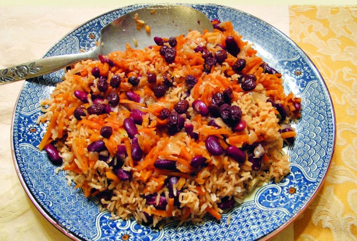 Bukharian Pilaf with Kidney Beans pulah