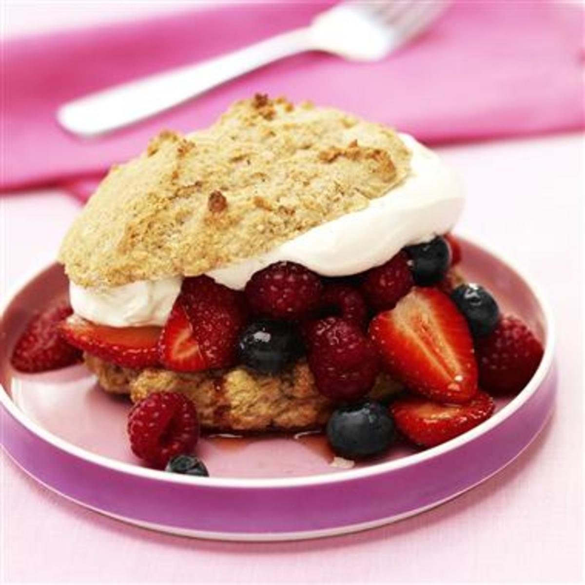 Spiced Triple Berry Shortcakes
