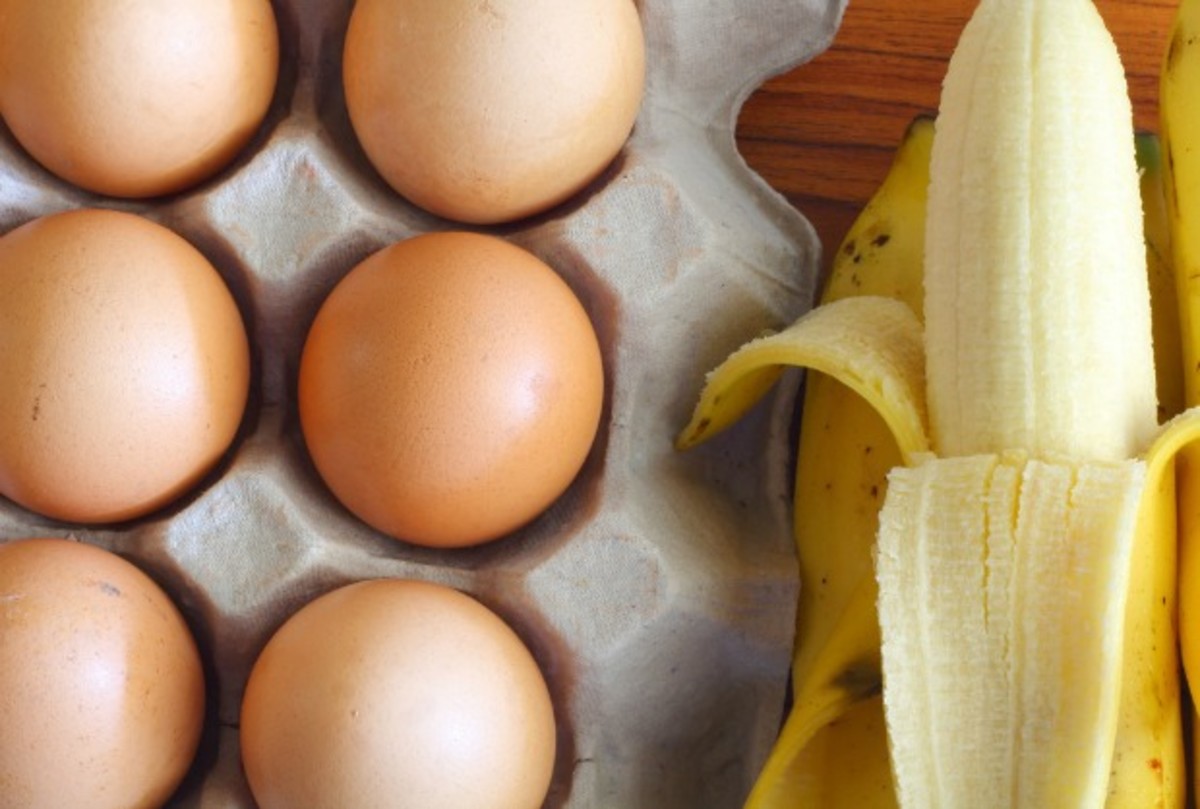 banana and eggs