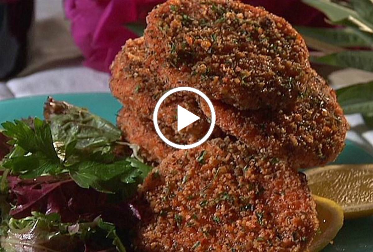 Herb Crusted Salmon Cutlets Jamie Geller