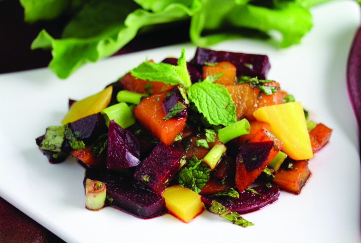 Moroccan Mint Beet Salad Jamie Geller