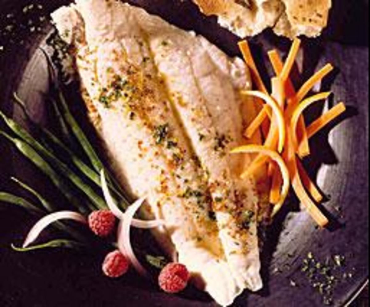 Flounder Fillets with Carrot Coins