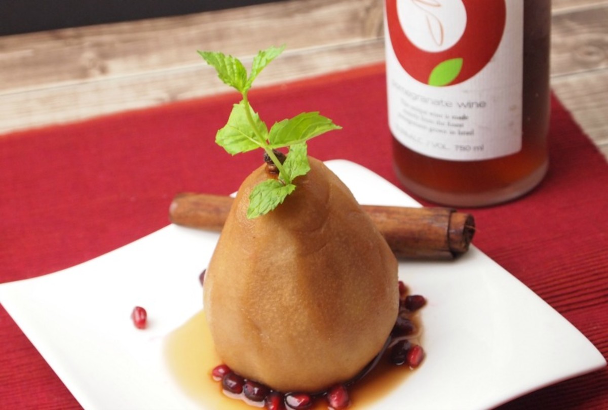 pomegranate-poached-pears