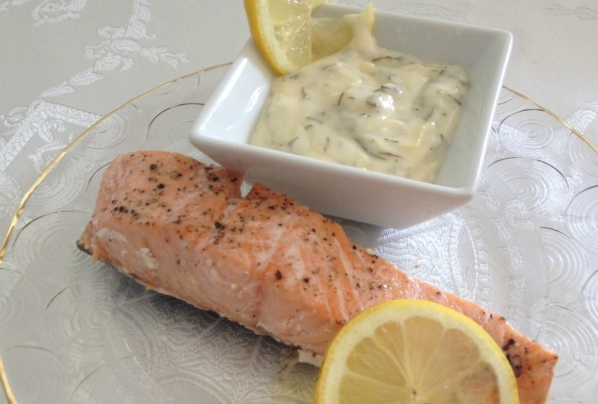 Cooking With Joy Salmon With Lemon Velvet Cream Sauce Jamie Geller