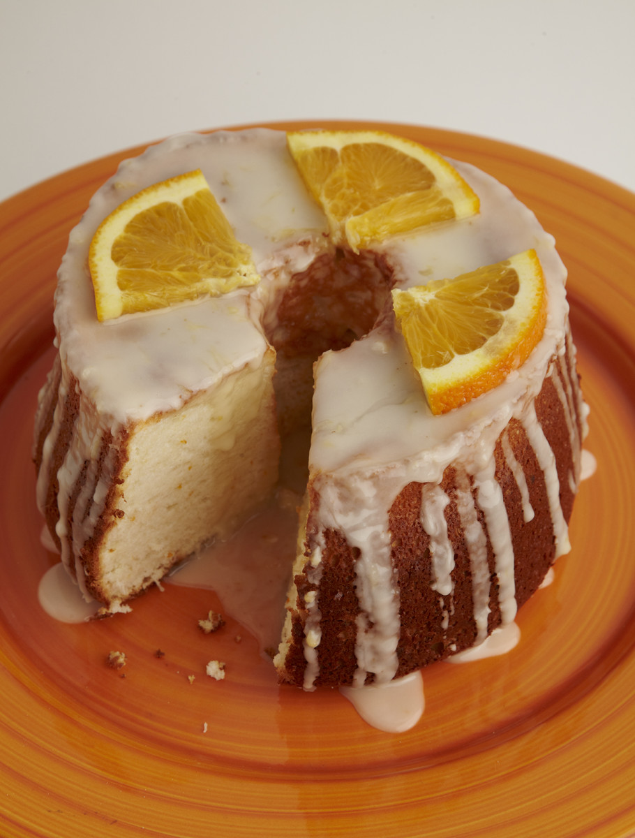Orange Angel-Food Cake with Citrus Glaze