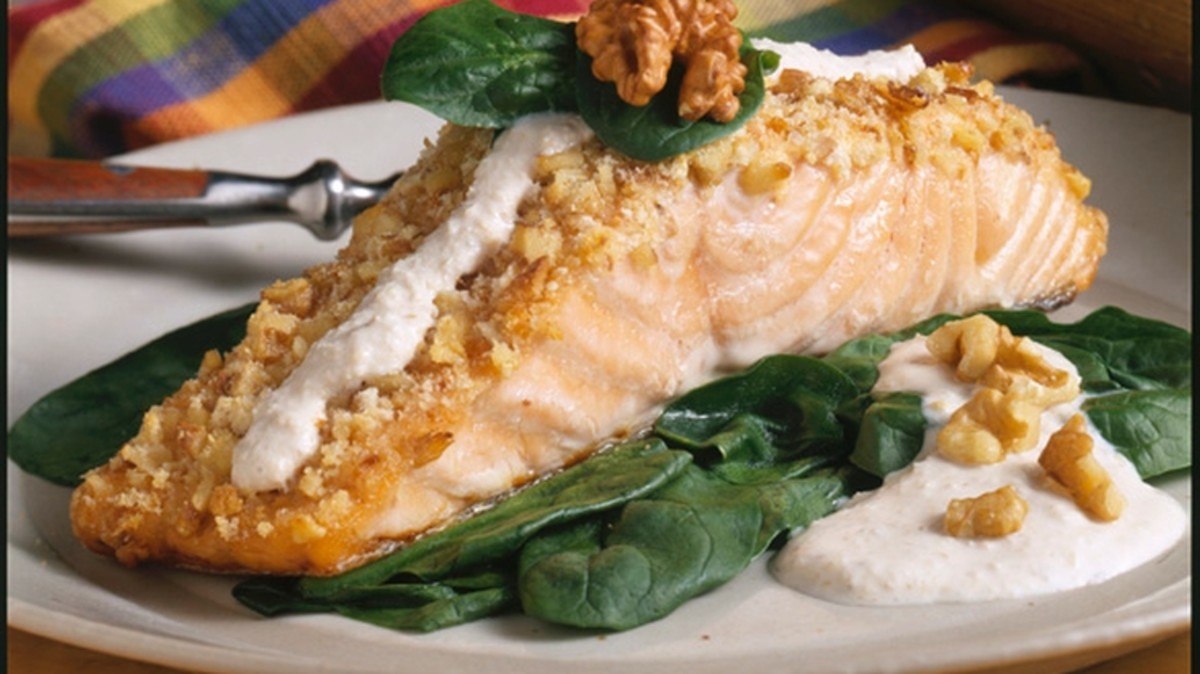 Walnut Crusted Salmon with Buttermilk