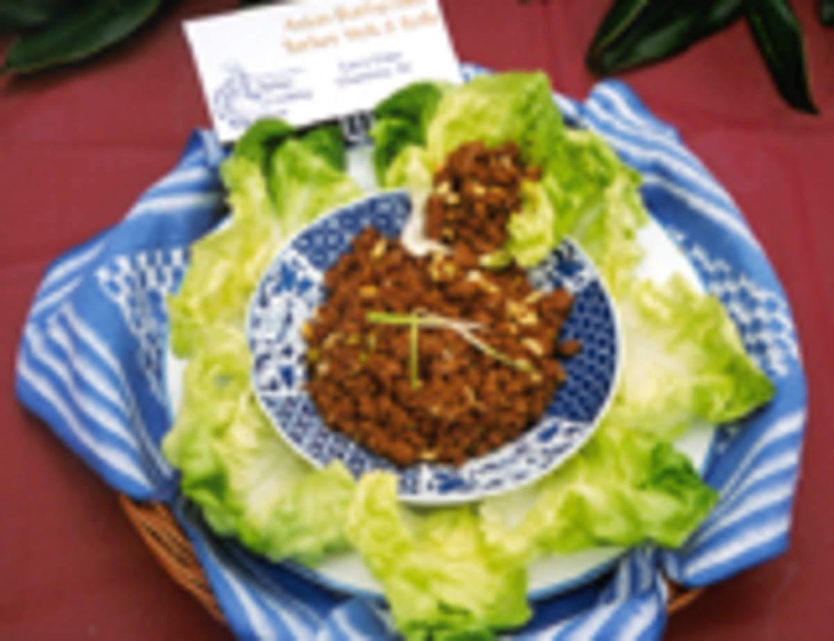 Asian Barbecued Turkey Lettuce Wraps