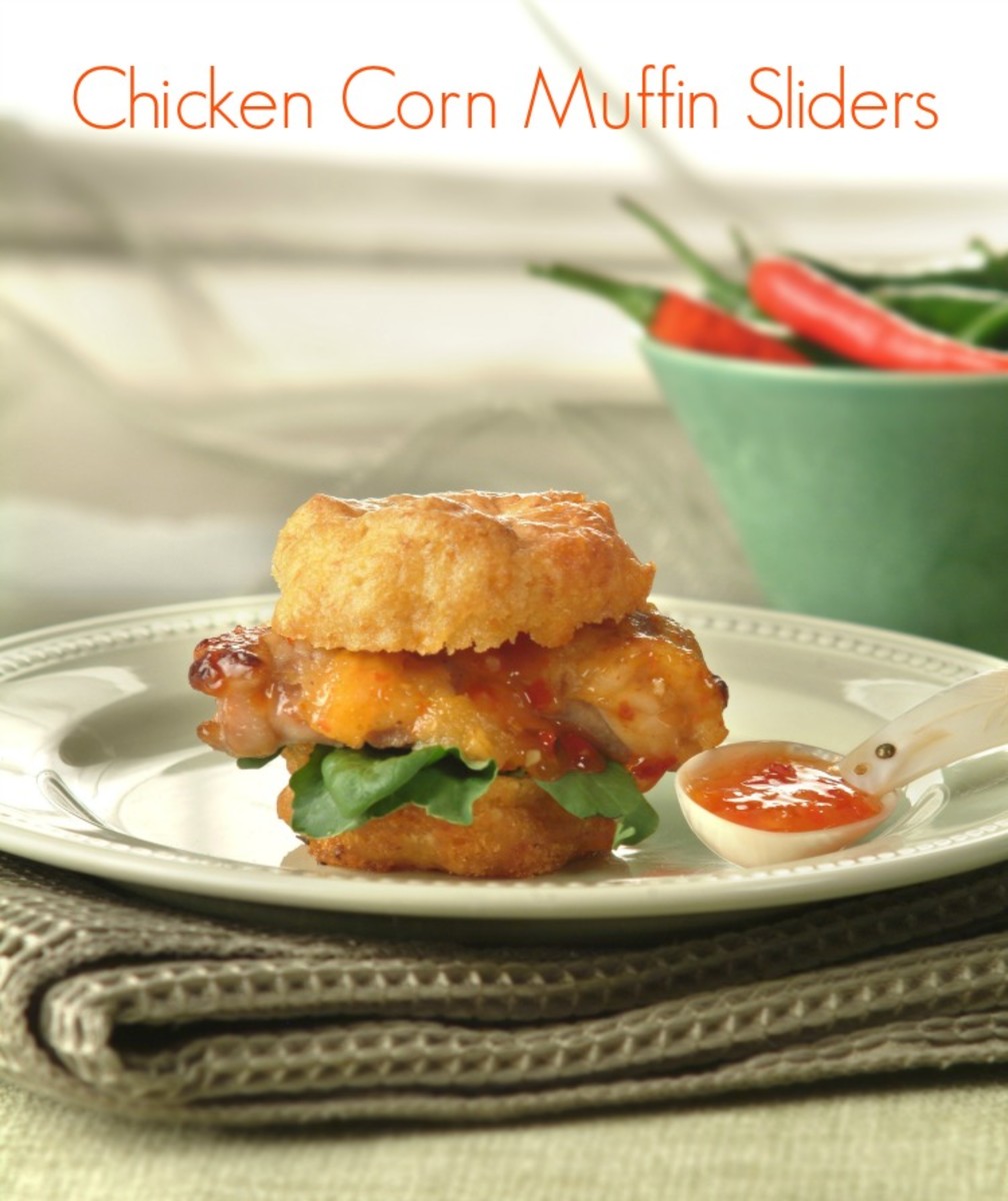 chicken corn muffin sliders