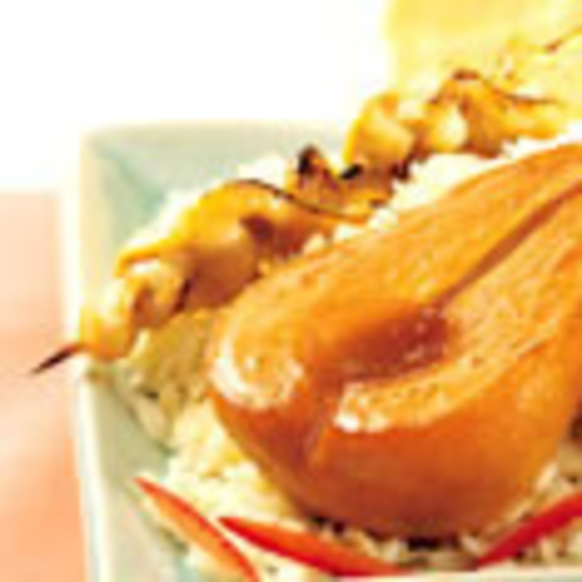 Braised Pears with a Soy-Ginger Glaze