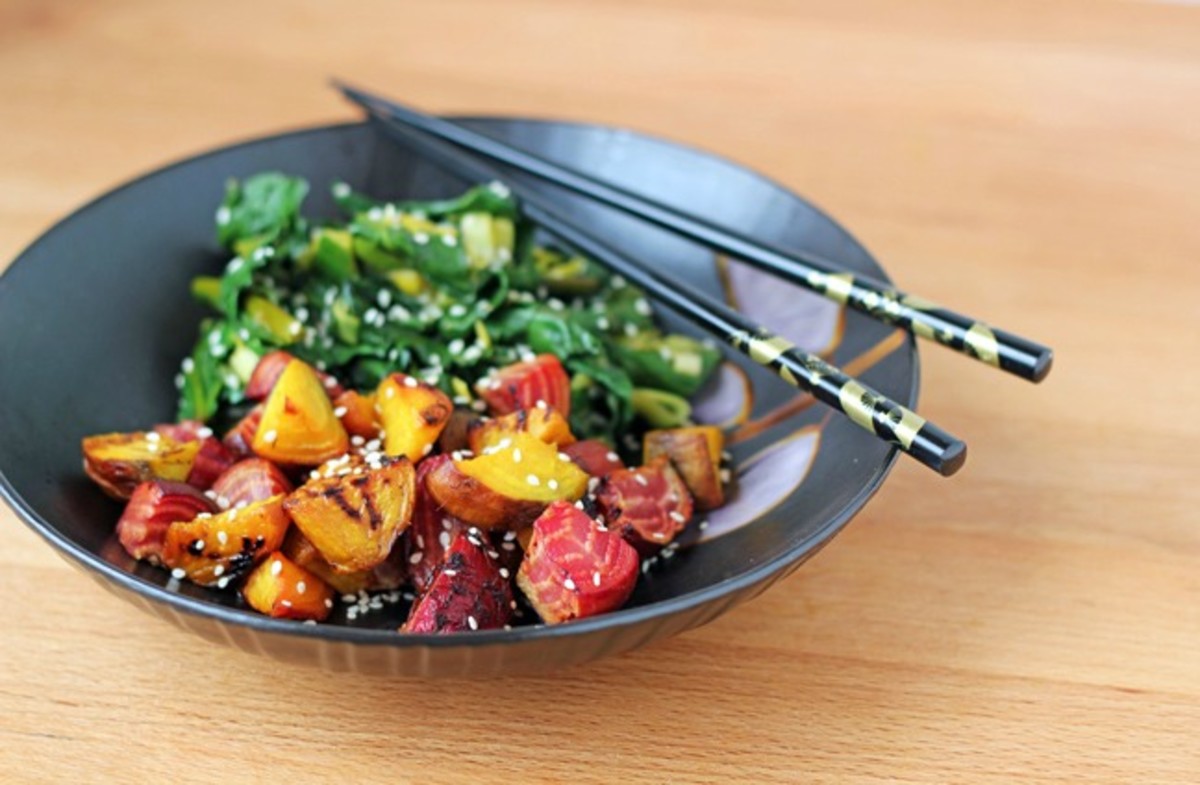 sesame beets and greens