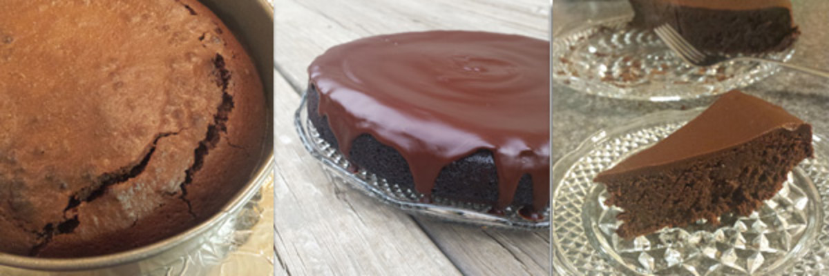 Week 21 Flourless Chocolate Cake with glaze 4