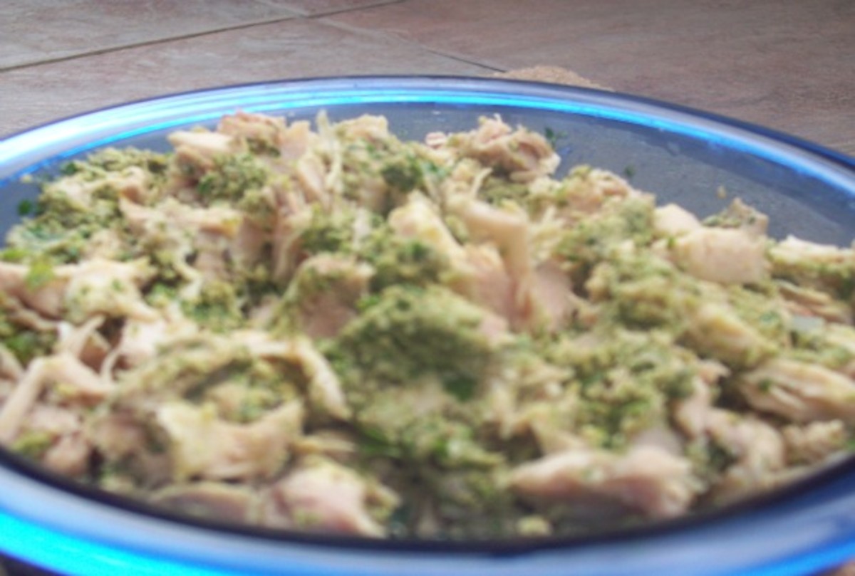 Chicken Salad with Walnut Rosemary Pesto