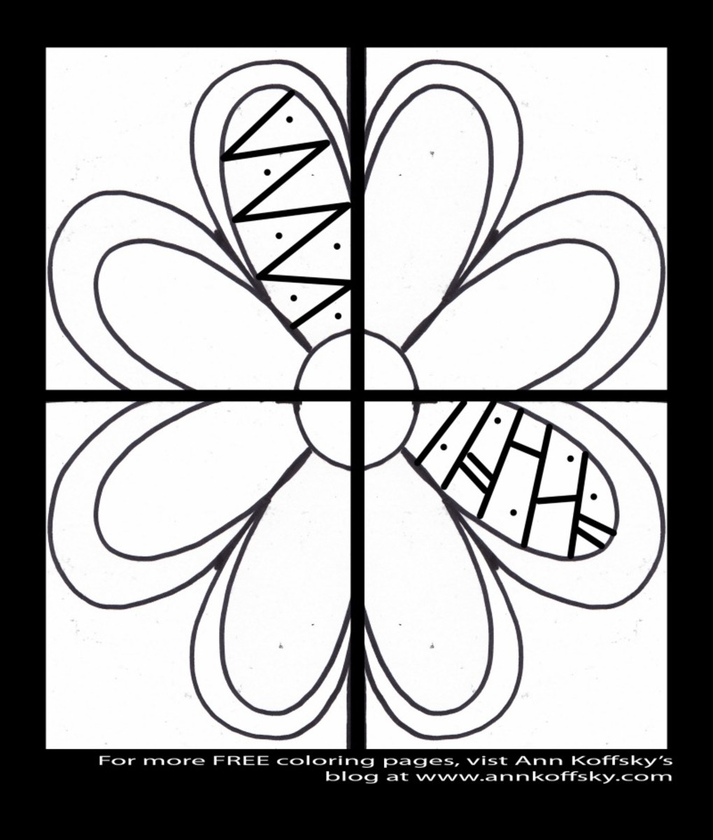 flower coloring page 1
