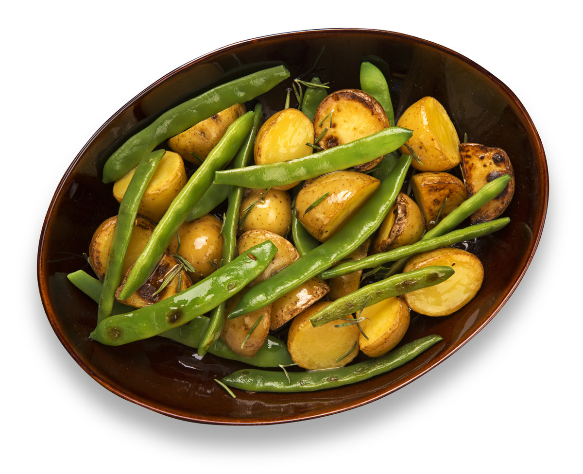 Warm Potato Salad, green beans and horseradish vinaigrette