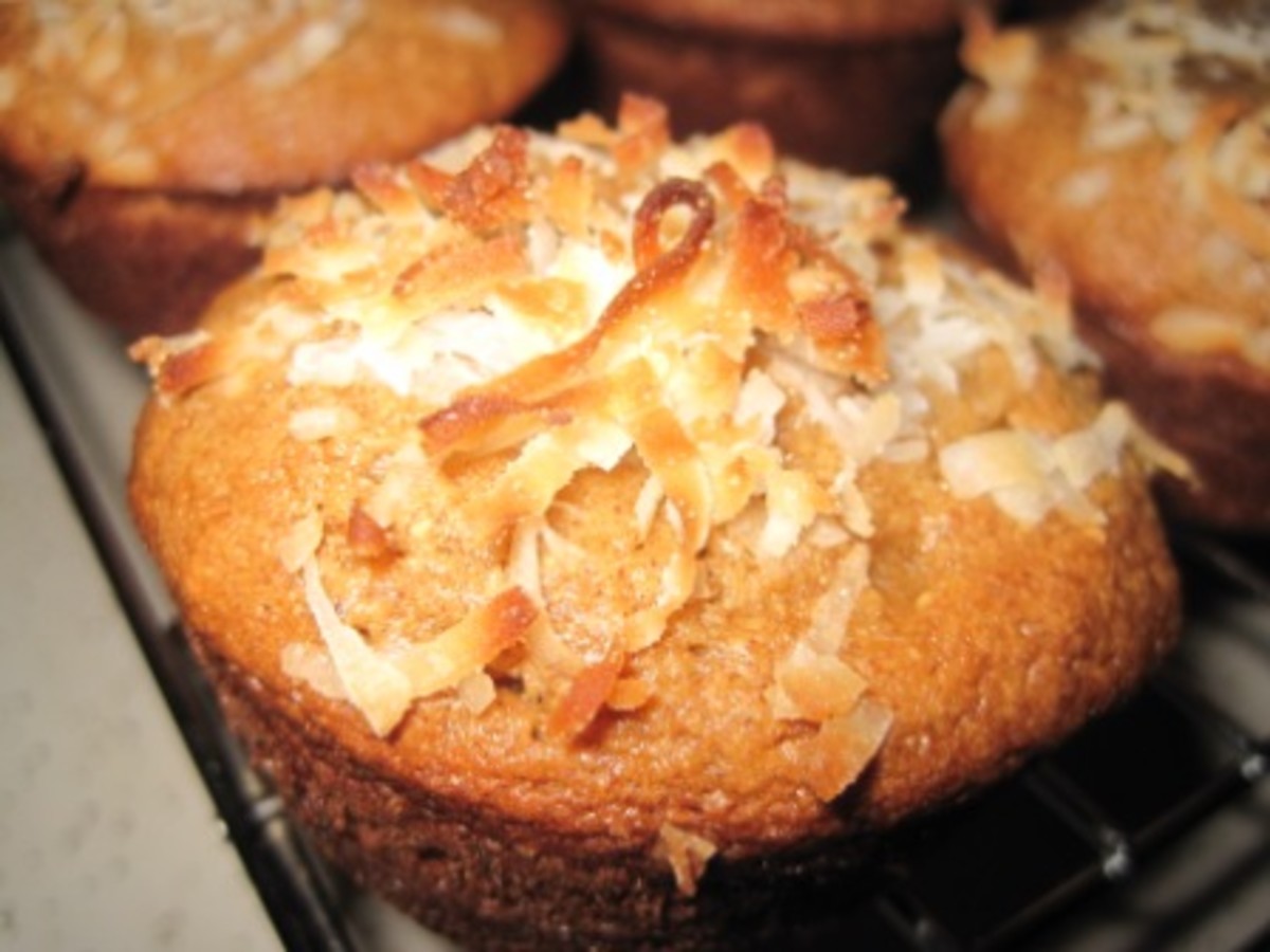 Toasted Coconut Banana Muffins (Gluten Free)