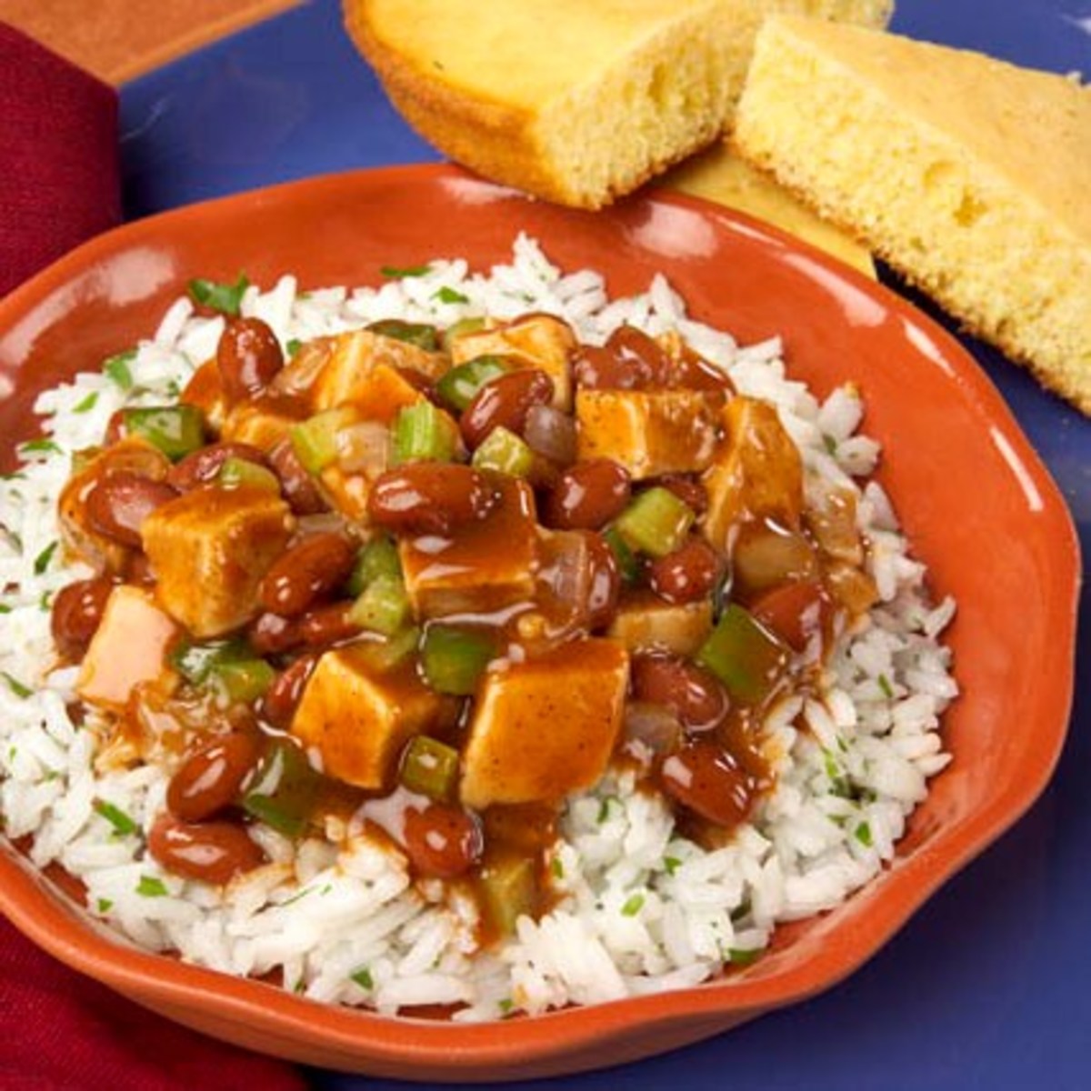 Cajun Style Red Beans and Rice with Turkey