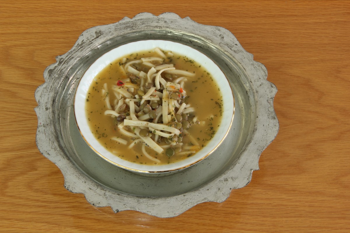 Lentil Noodle Soup